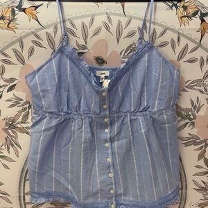 Aerie Light Blue Striped Camisole